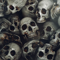 Papier Peint Panoramique Tête de Mort Skull 1