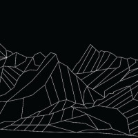 Papier Peint Panoramique Montagne Géométrique Blanc