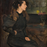 Papier Peint Panoramique Peinture 19e siècle Pierre Georges Jeanniot - Portrait de Marcelle Jeanniot