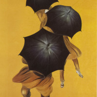 Papier Peint Panoramique Peinture 19e siècle Publicité - Parapluie-Revel