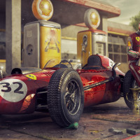 Papier Peint Panoramique F1 Ferrari Vintage