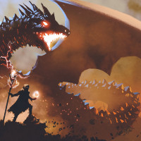 Papier Peint Panoramique Dragon 2