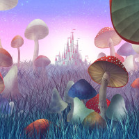 Papier Peint Panoramique Féérique Paysage Château