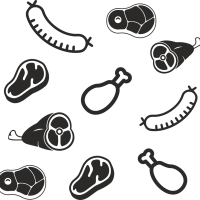 Sticker Motif Boucherie Dépoli sur mesure