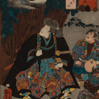 Papier Peint Panoramique Estampe 19e siècle Utagawa Kuniyoshi - Kuragano