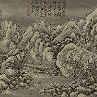 Papier Peint Panoramique Peinture 18e siècle Cong Fang - Paysage