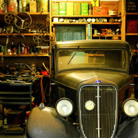 Papier Peint Panoramique Garage Vintage
