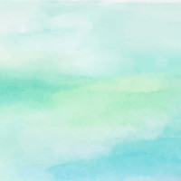 Papier peint Panoramique Aquarelle Bleu et vert