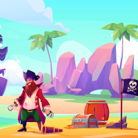 Papier Peint Panoramique Pirate Enfant