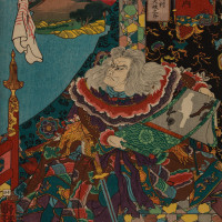Papier Peint Panoramique Estampe 19e siècle Utagawa Kuniyoshi - Takasaki