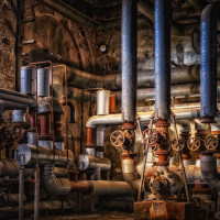 Papier peint Panoramique Tuyaux Vintage