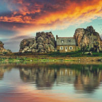 Papier Peint Panoramique Maison île