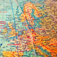 Papier Peint Panoramique Map Monde