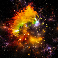 Papier Peint Panoramique Univers Abstrait 2