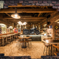Papier Peint Panoramique Bar Moto 2