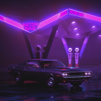 Papier Peint Panoramique Muscle Car Retro