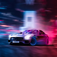 Papier Peint Panoramique Mercedes AMG GT