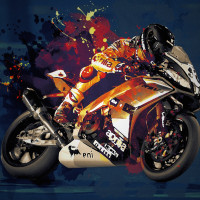Papier Peint Panoramique Moto Piste Aprilia