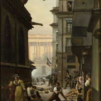 Papier Peint Panoramique Peinture 19e Paul-Claude Michel - Épisode du 29 juillet 1830