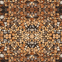 Papier peint Panoramique Rondins de bois