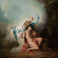 Papier Peint Panoramique Peinture 18e siècle - Diane et Endymion