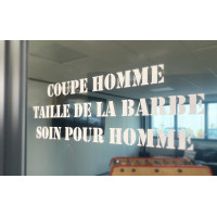 Lettrage pour vitrine