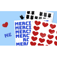 Planche de vinyles adhésifs personnalisés