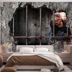 Papier Peint Panoramique Mur Prison Monstre