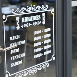 Horaire pour vitrine