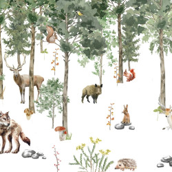 Papier Peint Panoramique Animaux Forêt