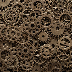 Papier Peint Panoramique Engrenages Steampunk 2