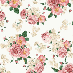 Papier Peint Panoramique Fleurs Vintage Motif