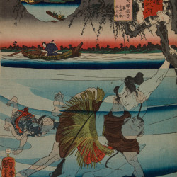 Papier Peint Panoramique Estampe 19e siècle Utagawa Kuniyoshi - Itabashi Papier Peint Panoramique Estampe 19e siècle Utagawa Kuniyoshi - Itabashi