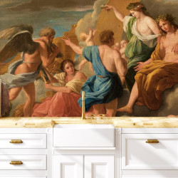 Papier Peint Panoramique Peinture 17e siècle Nicolas Poussin - Apollon accordant son char à Phaéton