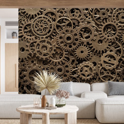 Papier Peint Panoramique Engrenages Steampunk 2