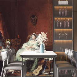 Papier Peint Panoramique Peinture 19e siècle Jean-François Colson - La Liseuse endormie