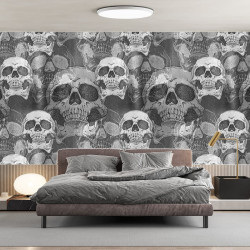 Papier Peint Panoramique Crane Skull Pattern
