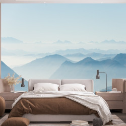 Papier Peint Panoramique Montagne Brumeuse