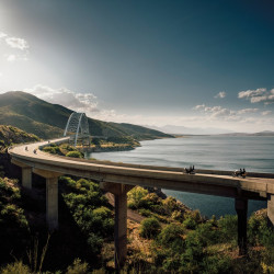 Papier peint Panoramique Route Moto