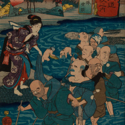 Papier Peint Panoramique Estampe 19e siècle Utagawa Kuniyoshi - Gōdo Papier Peint Panoramique Estampe 19e siècle Utagawa Kuniyoshi - Gōdo