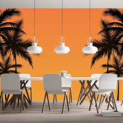 Papier Peint Panoramique Palmier Ombre 2