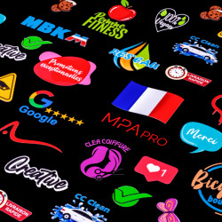 Autocollant à la forme