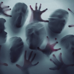 Papier Peint Panoramique Hommes Dans Le Mur