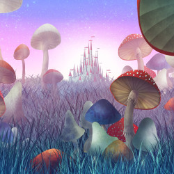 Papier Peint Panoramique Féérique Paysage Château