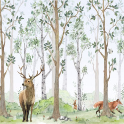 Papier Peint Panoramique Animaux Forêt 3 Papier Peint Panoramique Animaux Forêt 3