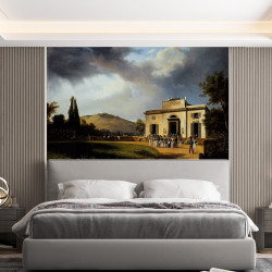 Papier Peint Panoramique Peinture 19e siècle Jean-Charles-Joseph Rémond - Le Pavillon de Bagatelle