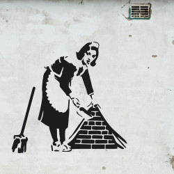 Papier Peint Panoramique Banksy - Femme de Ménage Papier Peint Panoramique Banksy - Femme de Ménage