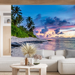 Papier Peint Panoramique Plage Palmiers