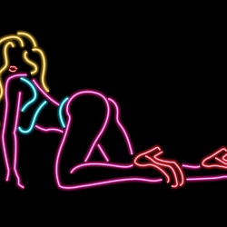 Papier Peint Panoramique Femme Sexy Neon Papier Peint Panoramique Femme Sexy Neon