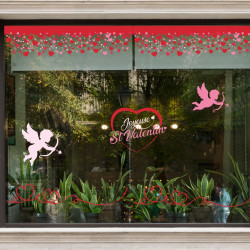 Stickers Saint Valentin Kit Vitrine